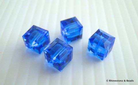 Swarovski Cube Art 5601 Sapphire 6mm